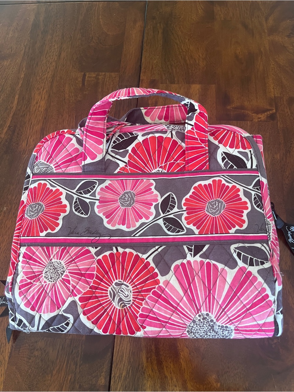 Retired Vera Bradley Cherry Blossom Toiletries Make up hanging organizer bag